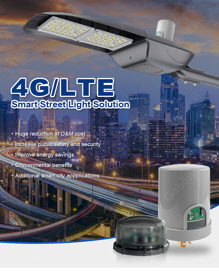 4G LTE Smart Street Light System Topology (Star Network)